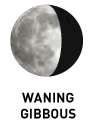 waning gibbous moon phase