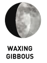 waxing gibbous moon phase